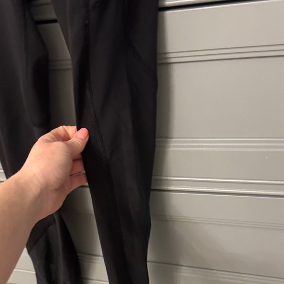 lululemon athletica Black High-Rise Leggings with mesh leg cutouts - Picture 3 of 6